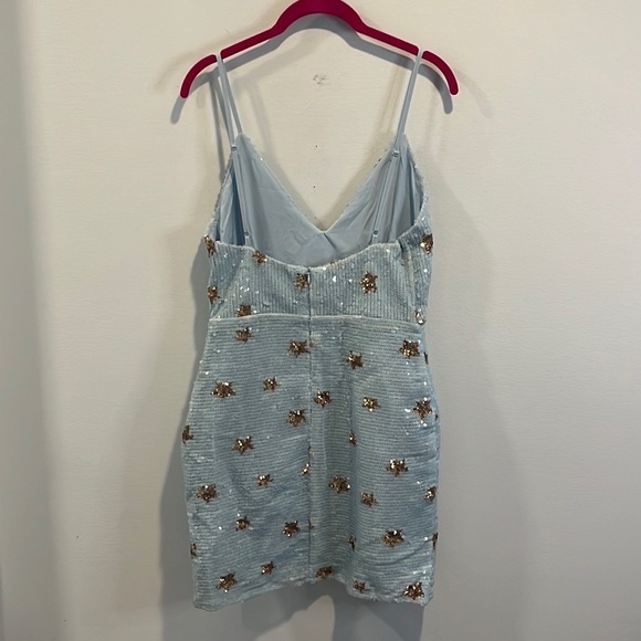 Revolve Superdown “Dina” mini dress in light blue star M NWT - Picture 5 of 5